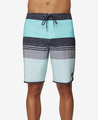 Calções de banho O'Neill Four Square Stripe para homem, azul, tamanho 28