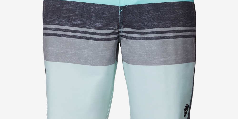 Calções de banho O'Neill Four Square Stripe para homem, azul, tamanho 28