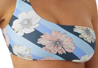 Top de biquíni O'Neill de um ombro só, cor ardósia, tamanho extragrande