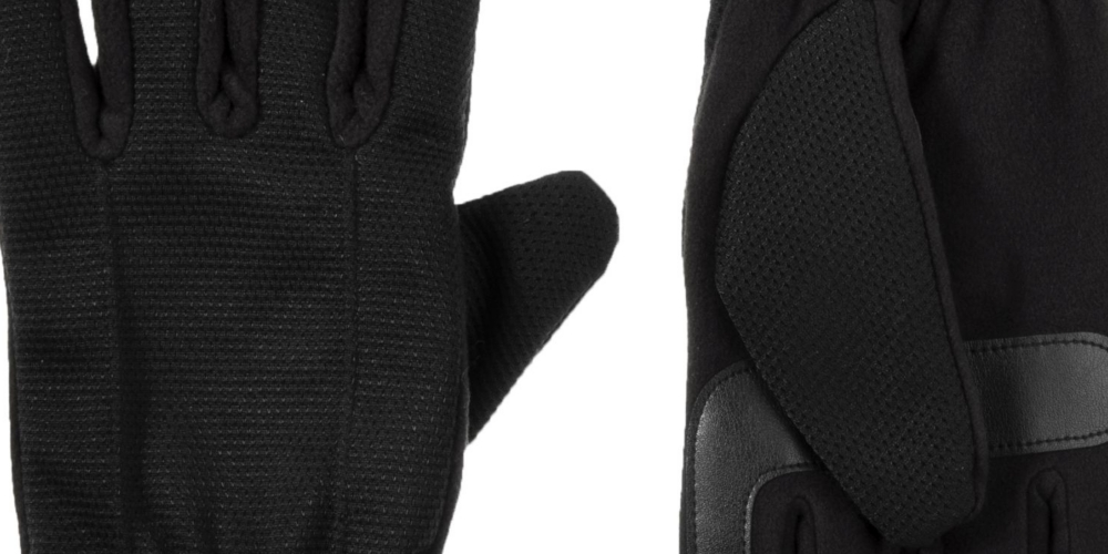 Luvas elásticas Tech Masculinas Isotoner Signature Pretas Tamanho Grande