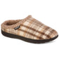 Chinelo Isotoner Masculino Xadrez com Capuz Bege