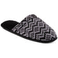 Chinelo masculino Isotoner Wallace Fair Isle Clog preto