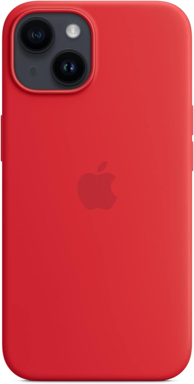Capa de silicone com MagSafe para Apple iPhone 14 - Vermelha