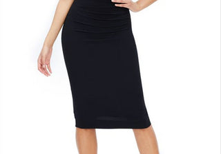 Vestido de crepe elástico Dress the Population Martine com um ombro só, tamanho X-Large