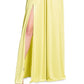 Vestido feminino Krista com decote profundo e fenda lateral, tamanho XX-S