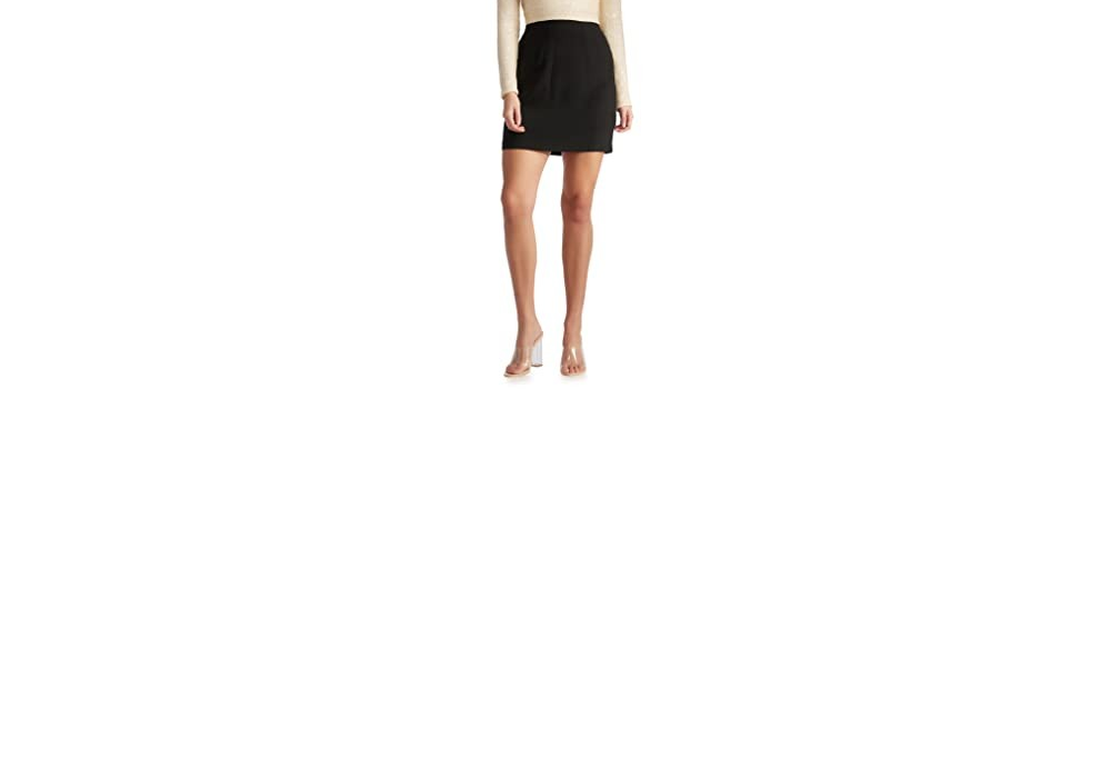 Vestido curto feminino Dress The Population creme/preto Chante tamanho médio