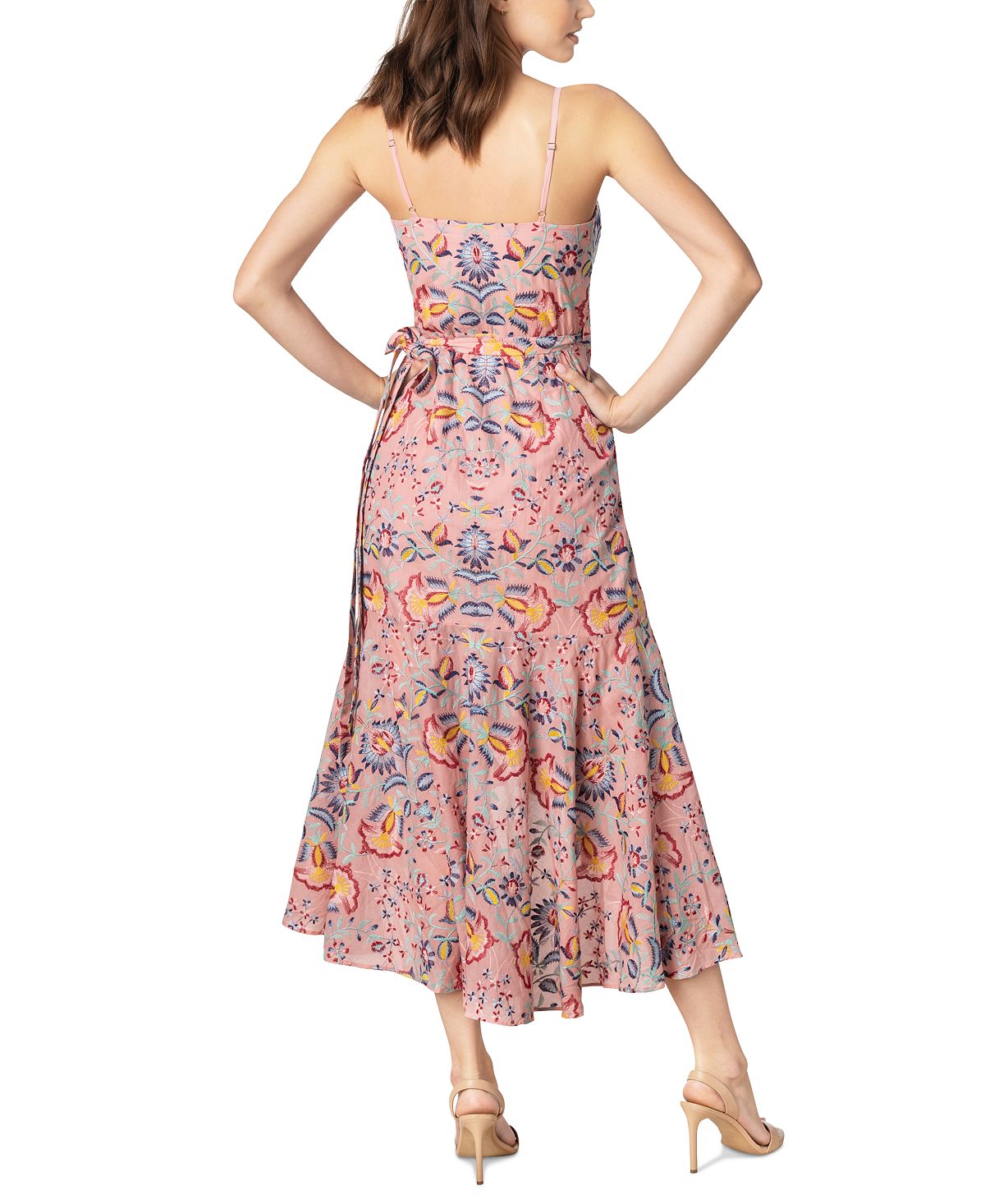 Vestido envelope floral Salomé feminino Dress The Population rosa tamanho X-Grande