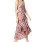 Vestido envelope floral Salomé feminino Dress The Population rosa tamanho X-Grande