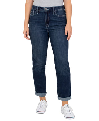 Calça jeans feminina Seven7 Cotton Starlette Boyfriend, azul, tamanho 10