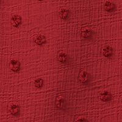 Top CeCe Feminino com Bolinha e Clipe, Vinho Tinto, Tamanho Pequeno