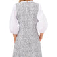 Vestido tweed feminino Riley &amp; Rae com mangas bufantes, azul, tamanho 14