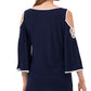Vince Camuto Blusa feminina com ombros descobertos e decote em V, preta