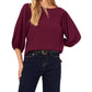 vince-camuto-womens-black-puff-sleeve-knit-top-size-medium