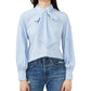 Blusa Camille Amarrada com Decote Azul Riley &amp; Rae Feminina Tamanho Médio