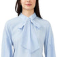 Blusa Camille Amarrada com Decote Azul Riley &amp; Rae Feminina Tamanho Médio
