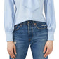 Blusa Camille Amarrada com Decote Azul Riley &amp; Rae Feminina Tamanho Médio