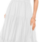 Vestido feminino Vince Camuto com alças franzidas, forro em camadas, sem mangas, decote em V, corte midi, tamanho extragrande, branco