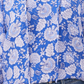 Blusa feminina Vince Camuto com gola amarrada, azul, tamanho pequeno