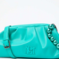 Bolsa transversal Badgley Mischka verde com contas