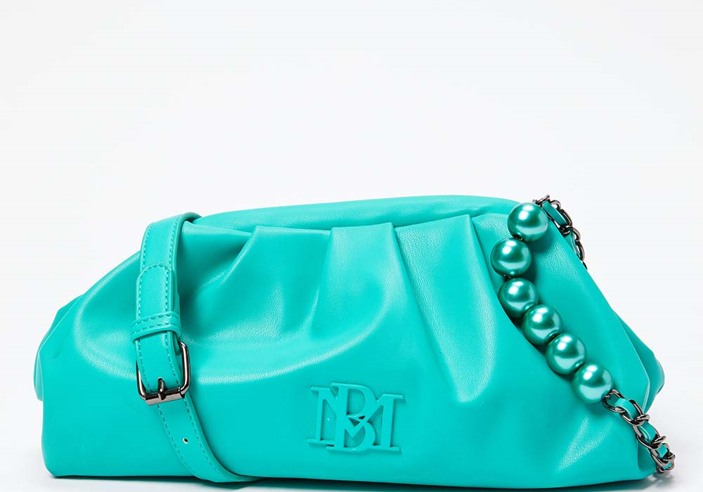 Bolsa transversal Badgley Mischka verde com contas