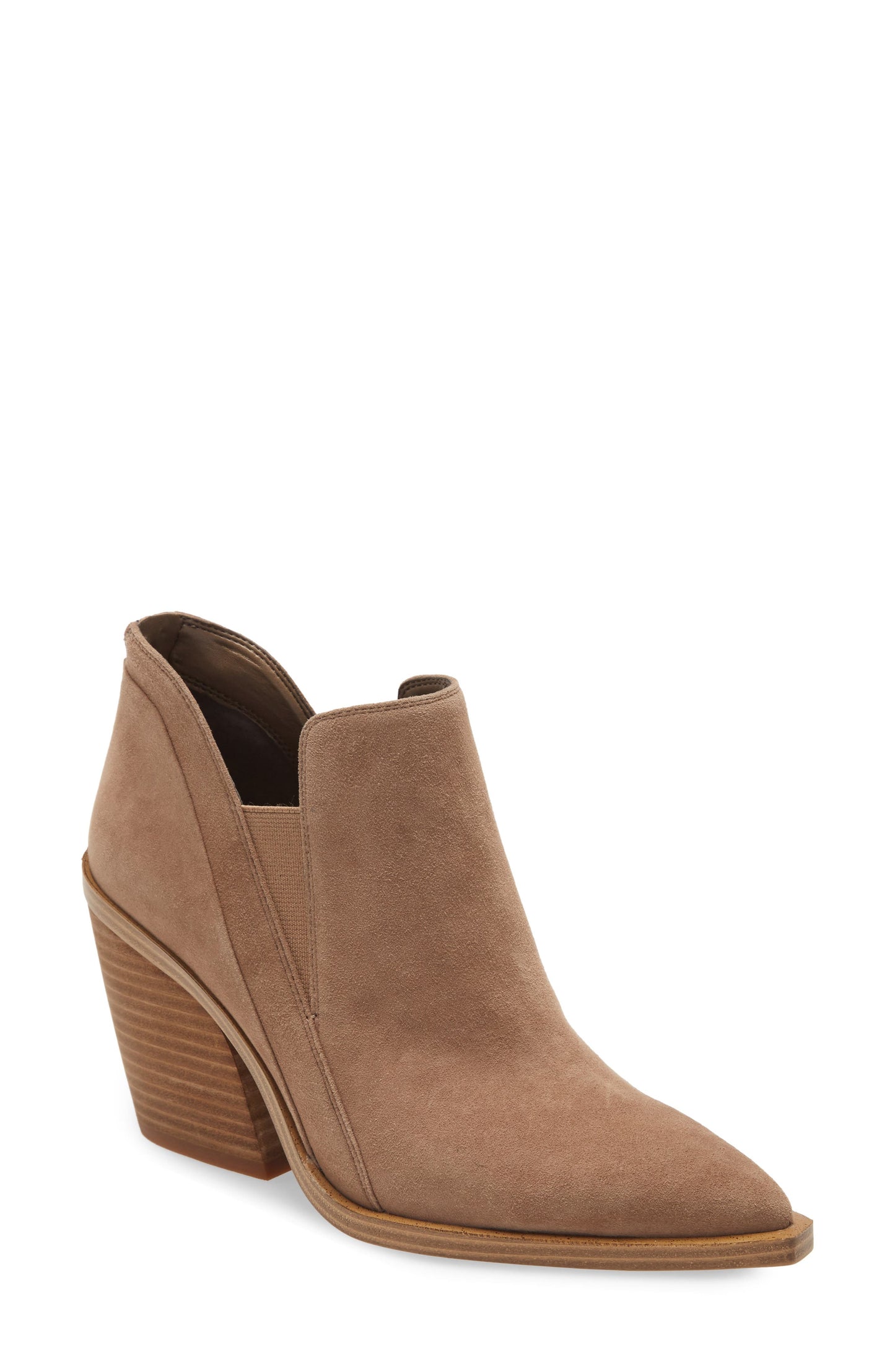 Vince Camuto Bota Gradina Salto Bloco Feminina Marrom Tamanho 6M