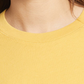 Camiseta feminina Madewell Softfade de algodão raglan, amarela, tamanho X-S