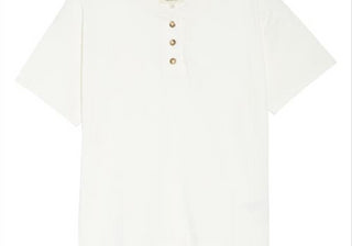 Camiseta Madewell Parkview Henley em azul farol tamanho grande