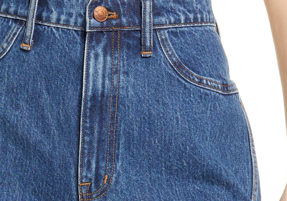 Calça jeans super larga, tamanho 27, lavagem média, Madewell Workwear Edition