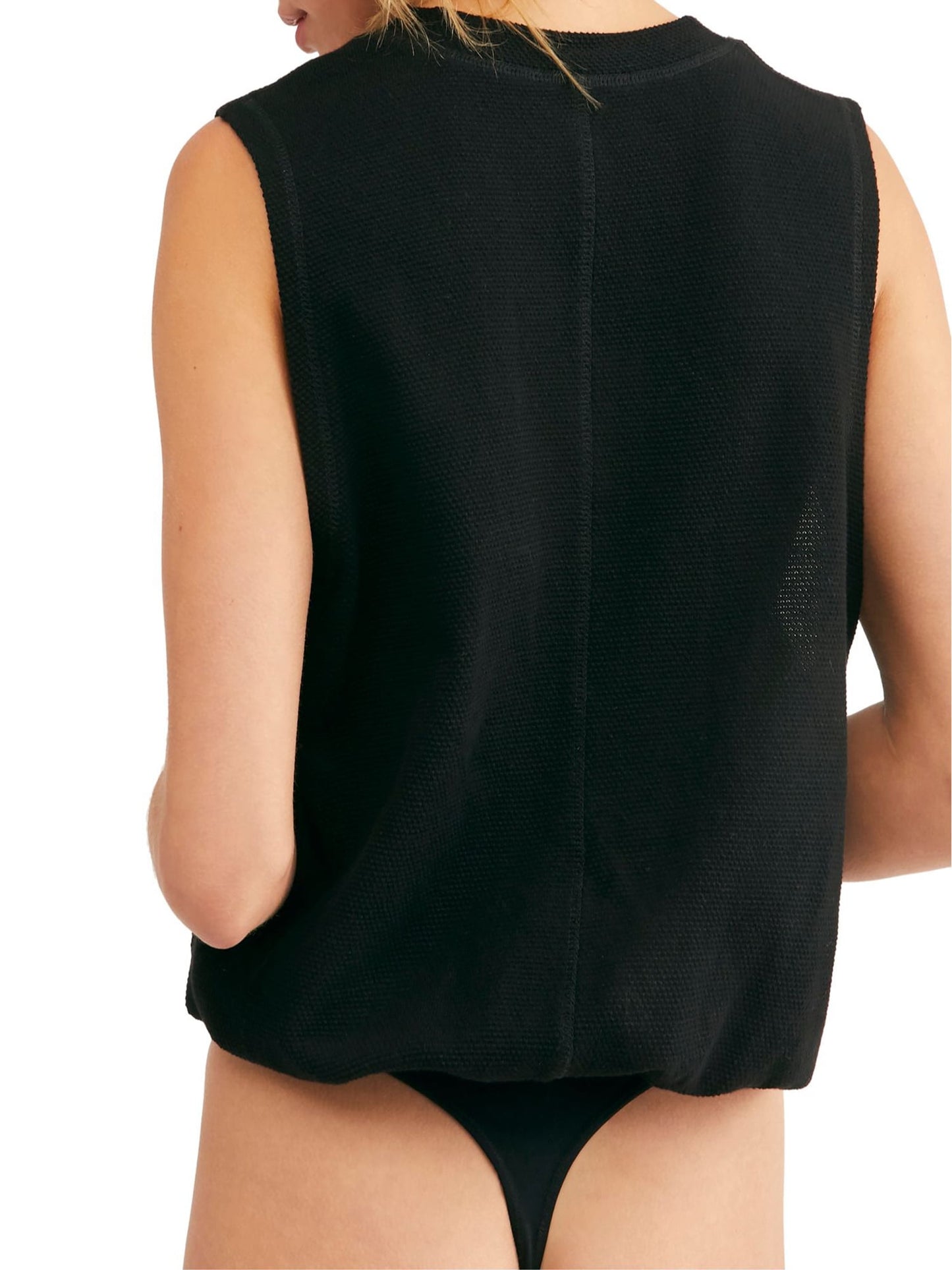Body Peek Aye Henley Feminino Free People Preto Tamanho X-S