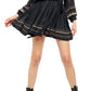 Vestido curto feminino Free People Delilah bordado manga comprida azul tamanho médio