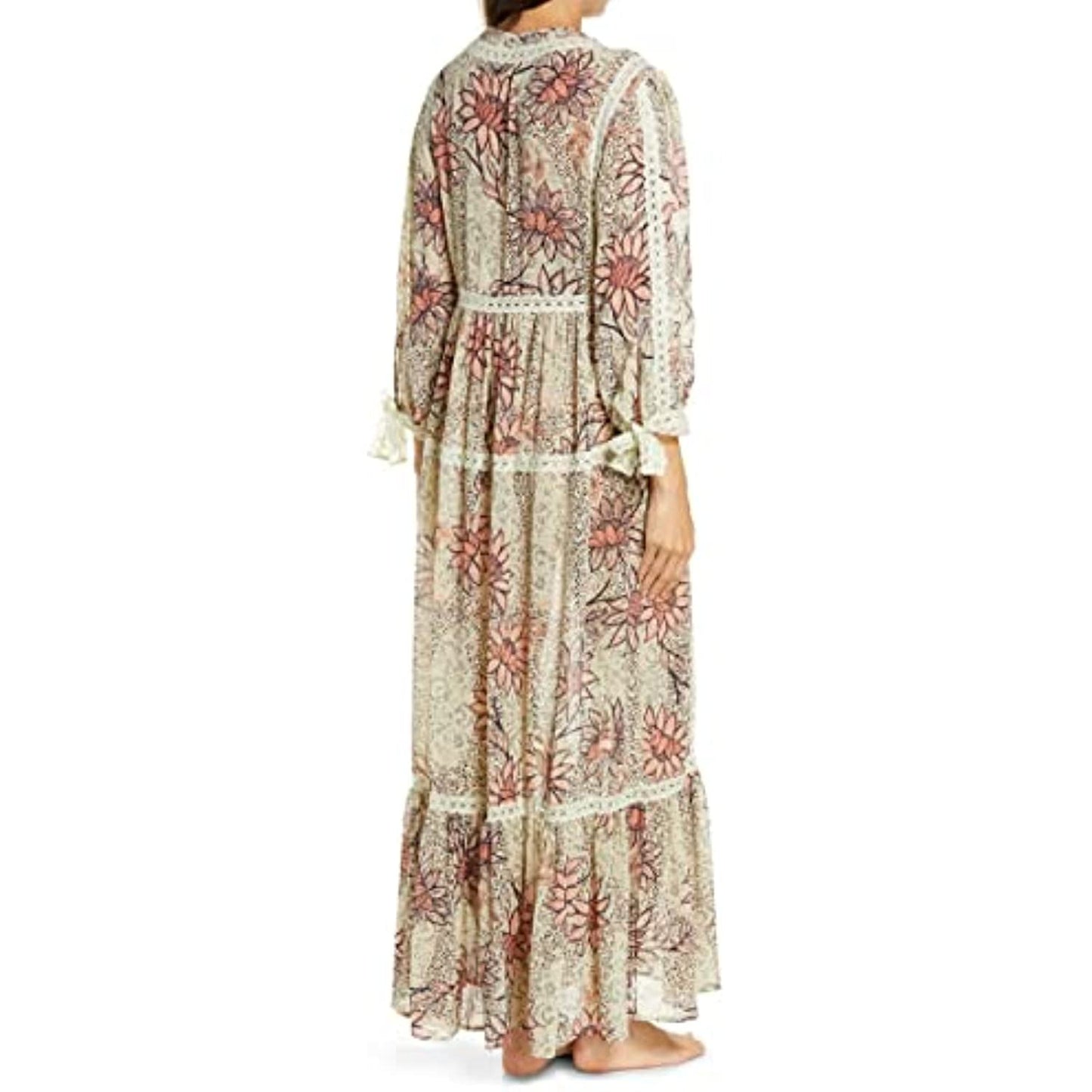 Robe íntimo longo para mulheres Free People, bege, tamanho extrapequeno