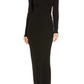 Vestido feminino Skims Onyx Soft Lounge manga comprida tamanho pequeno