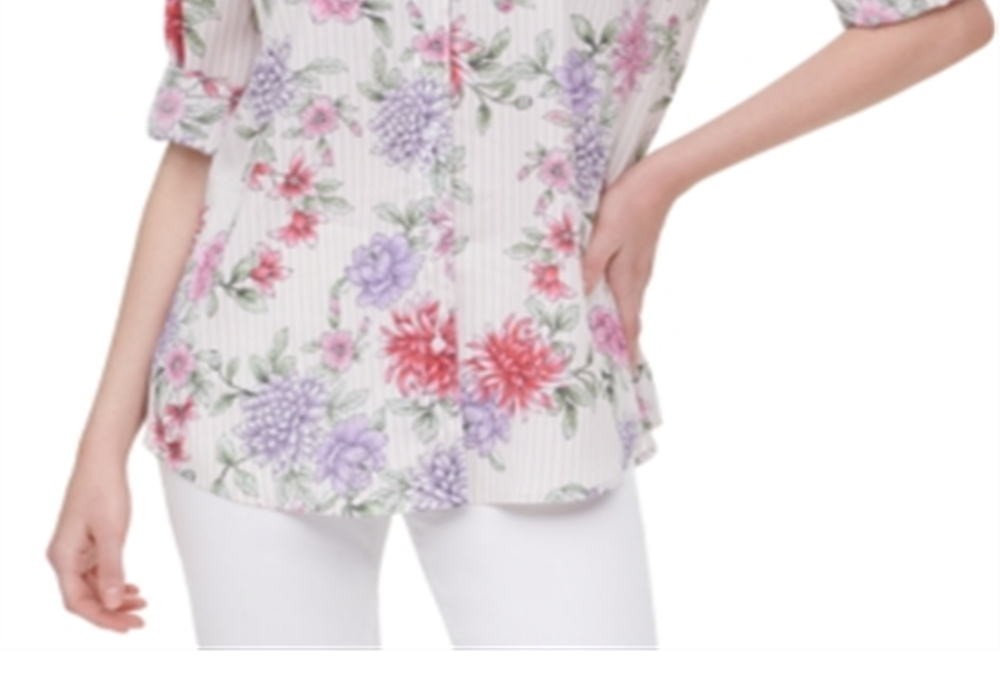 Blusa Calvin Klein Estampada Manga Curta Laranja Tamanho GG