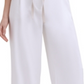 Calça Calvin Klein Feminina X Fit Solid Wide Leg Branca Tamanho 10