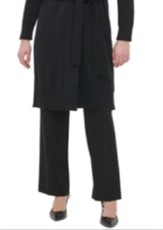 Calvin Klein Cardigan Trench Feminino Preto Tamanho Grande