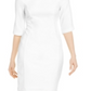 Vestido Calvin Klein Feminino Manga 3/4 Branco Tamanho 4 Petite