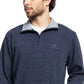 Moletom masculino Quiksilver com gola simulada e zíper 1/4, azul, tamanho pequeno