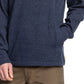 Moletom masculino Quiksilver com gola simulada e zíper 1/4, azul, tamanho pequeno