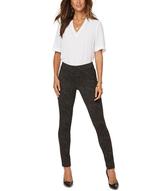 Leggings Paisley Ponte Feminina NYDJ Pretas Tamanho 6