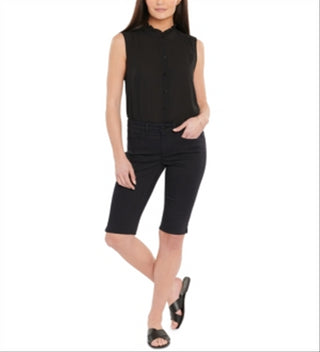 Bermuda jeans feminina NYDJ preta tamanho 0