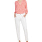 Calça feminina NYDJ Carrot Slim Fit, branca, tamanho 10