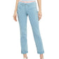 Calça Jeans Feminina NYDJ Margot Cuffed Ankle Leg Straight Girlfriend Azul Tamanho 16