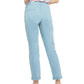 Calça Jeans Feminina NYDJ Margot Cuffed Ankle Leg Straight Girlfriend Azul Tamanho 16