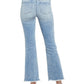 Calça jeans feminina NYDJ flare com bainha desfiada, azul, tamanho 8