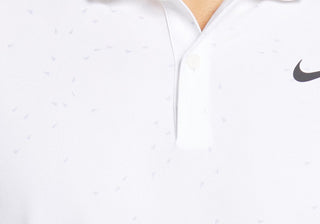 Polo Nike Golf Dri-Fit Victory em branco/preto, tamanho grande