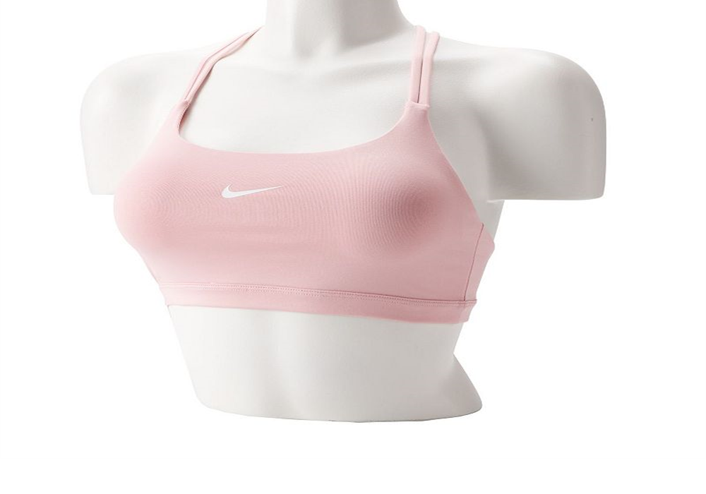 Sutiã esportivo feminino Nike Dri-FIT Indy Light-Support tamanho grande em rosa
