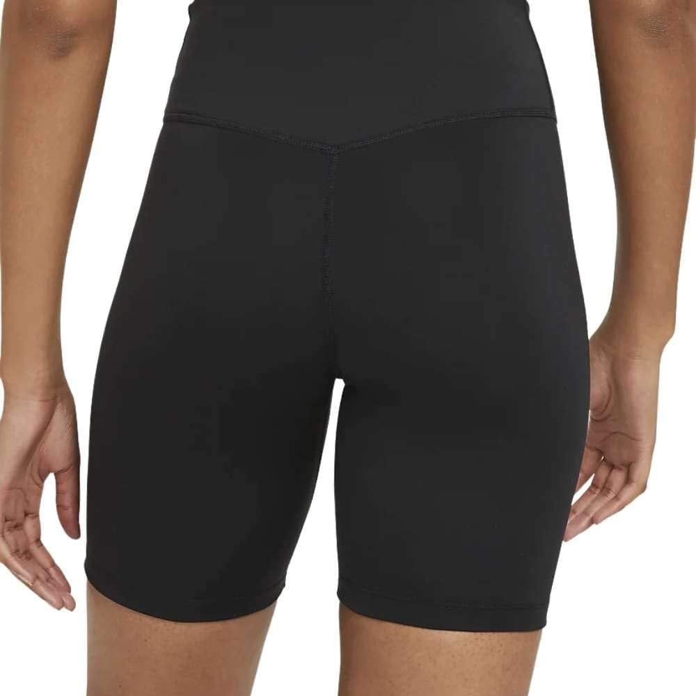 Shorts de ciclismo Nike One de cintura média - Preto/Branco, tamanho M