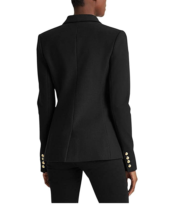 Ralph Lauren Blazer Feminino com Patch Jacquard Preto