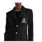 Ralph Lauren Blazer Feminino com Patch Jacquard Preto