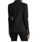 Ralph Lauren Blazer Feminino com Patch Jacquard Preto